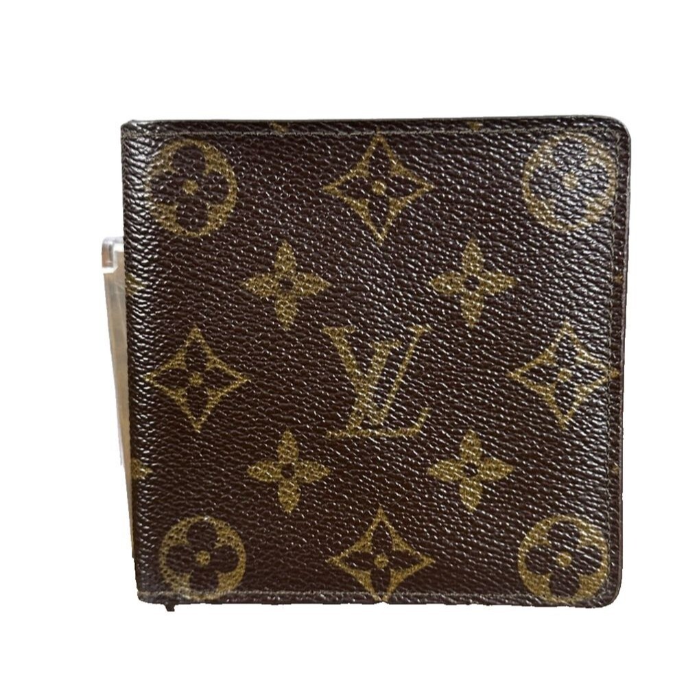 Louis Vuitton Vintage Wallet Mens One Size Brown Monogram Canvas Bifold France